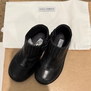 Dolce & Gabbana Black Leather Men's Boots